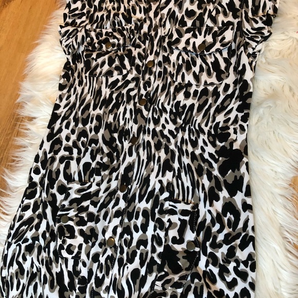 Joseph Ribkoff dress leopard print size 6 - Picture 5 of 7